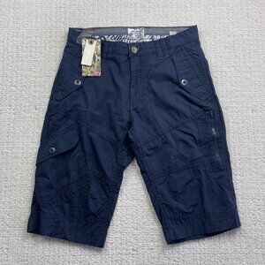 NWT* Projek Raw Cargo Shorts Mens 30 Blue  Y2K Casual Gorpcore Tech Hiking